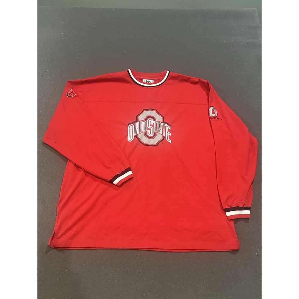 ohio state buckeyes Red Long Sleeve Sweater XXL